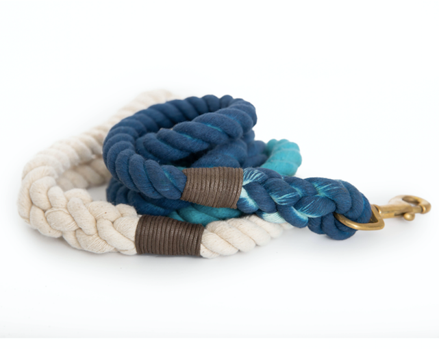 Cotton Rope Leash - Blue Ombre