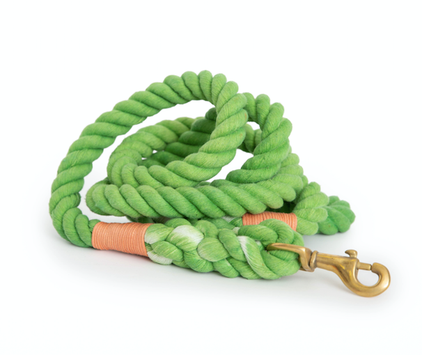 Cotton Rope Leash - Cactus Green