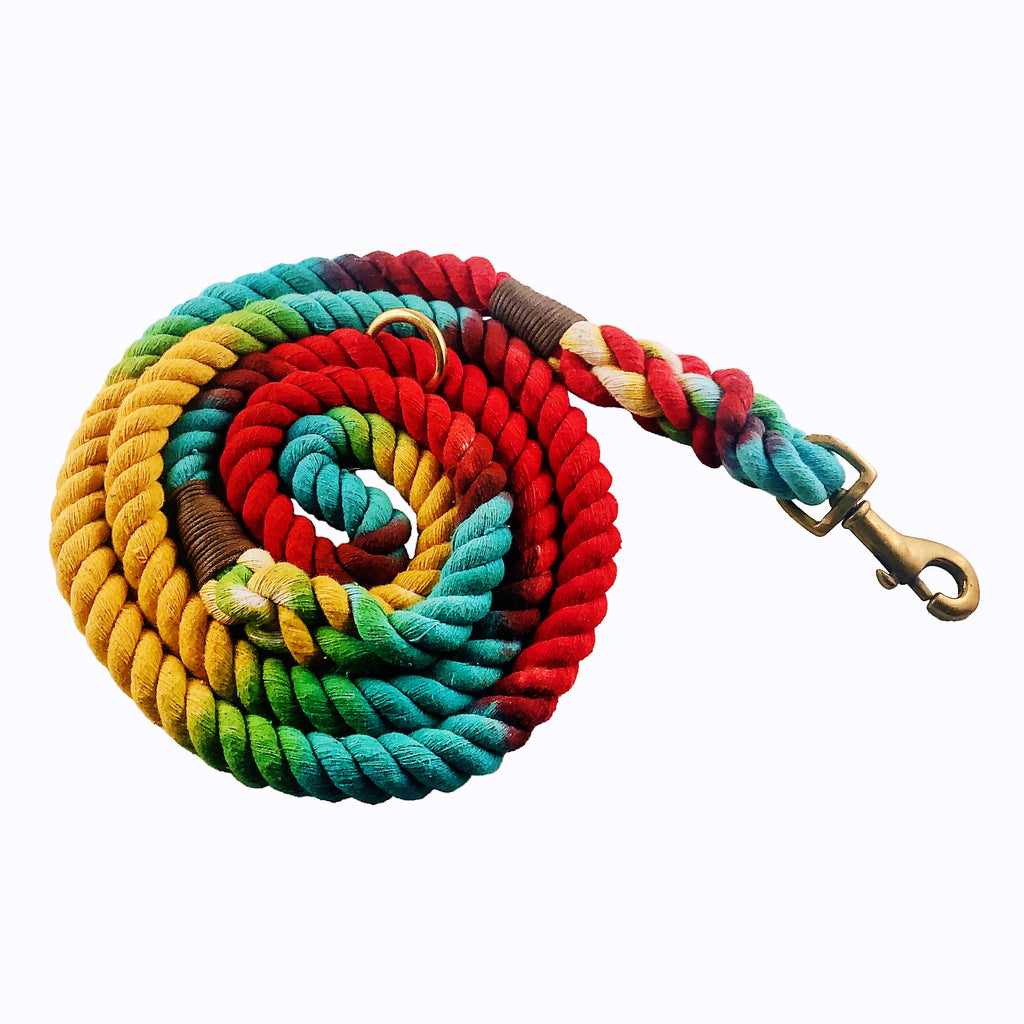 Cotton Rope Leash - Tie Dye
