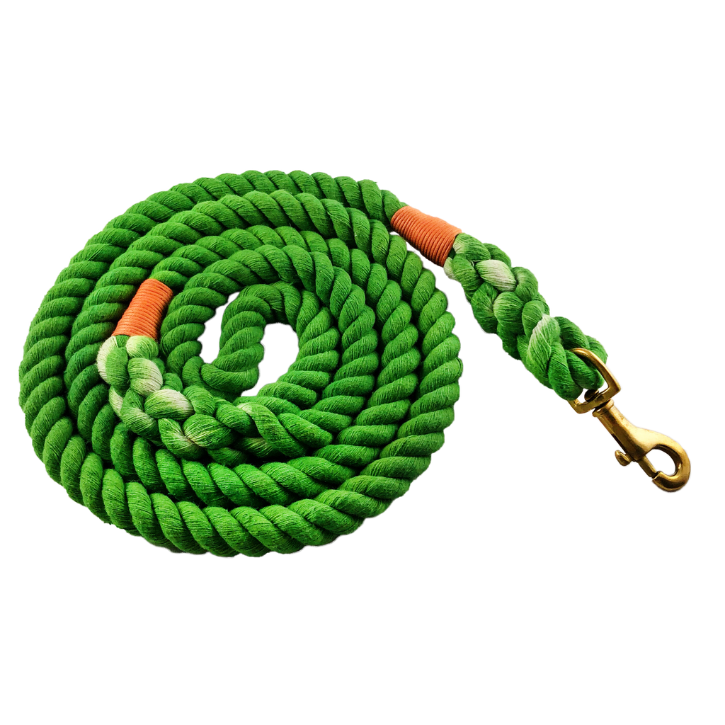 Cotton Rope Leash - Cactus Green